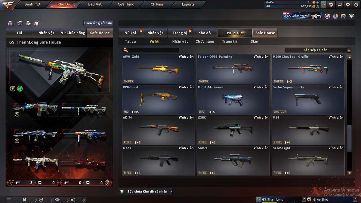 shop acc cf uy tin gia re